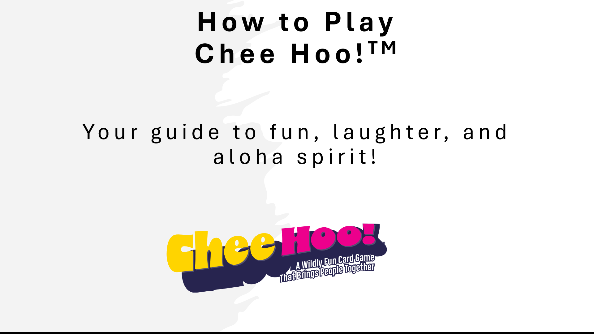 Chee Hoo!™ Card Game: (Free Shipping in the USA) Available Now!